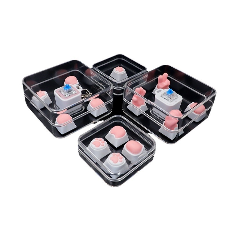 Тестер за клавишни превключватели на клавиатура с прозрачен PC материал, механичен вал със зелена ос, 4+ поддържани устройства и персонализирана кутия за клавишни капачки