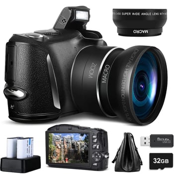 XHX R6S kompaktne digitaalne kaamera – 4K video, 48MP fotod, 3,2-tolline LCD, CMOS sensor, 16x digitaalne zoom