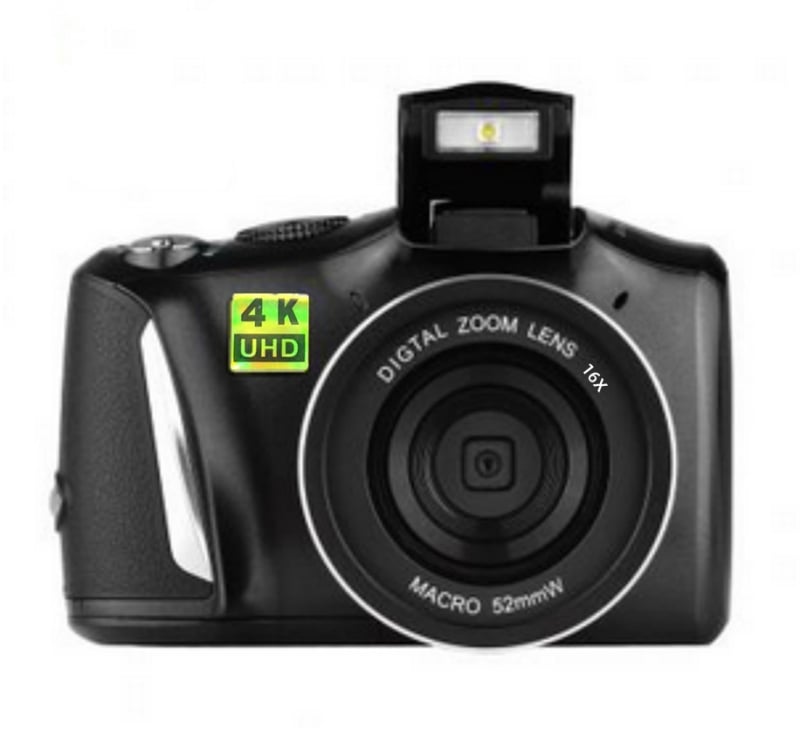 XHX R6S kompaktne digitaalne kaamera – 4K video, 48MP fotod, 3,2-tolline LCD, CMOS sensor, 16x digitaalne zoom