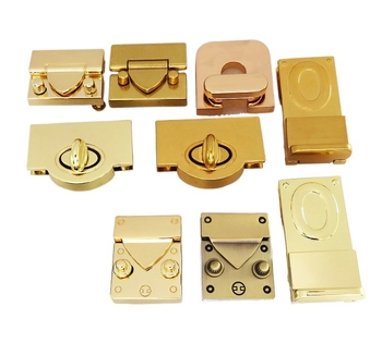 Shrimp button μεταλλικός εξοπλισμός για τσάντες – κλειδαριά με στροφή, μακρύ δαχτυλίδι για ιμάντα, για δερμάτινες τσάντες