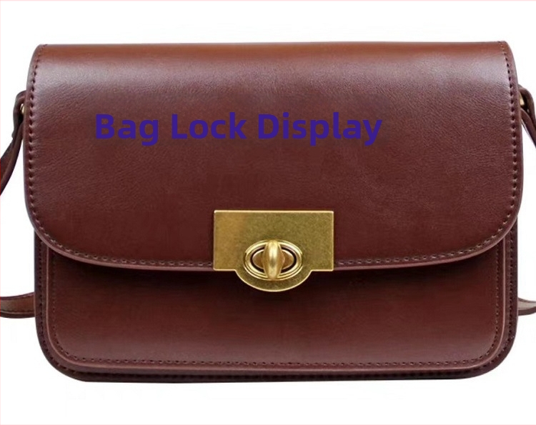 Shrimp button metallist kotti lisatarvik – keerdlukk, pikk rihmarõngas, sobib tõelise naha kottidele