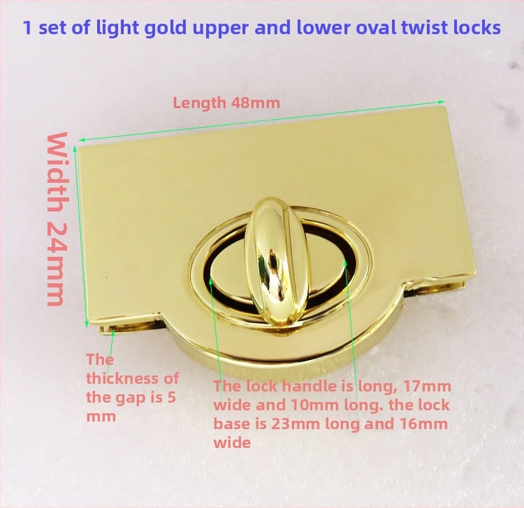 Shrimp button μεταλλικός εξοπλισμός για τσάντες – κλειδαριά με στροφή, μακρύ δαχτυλίδι για ιμάντα, για δερμάτινες τσάντες