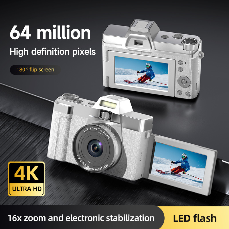 Cameră digitală fără oglindă 4K cu ecran tactil, macro, 16x zoom optic, obiectiv periskop
