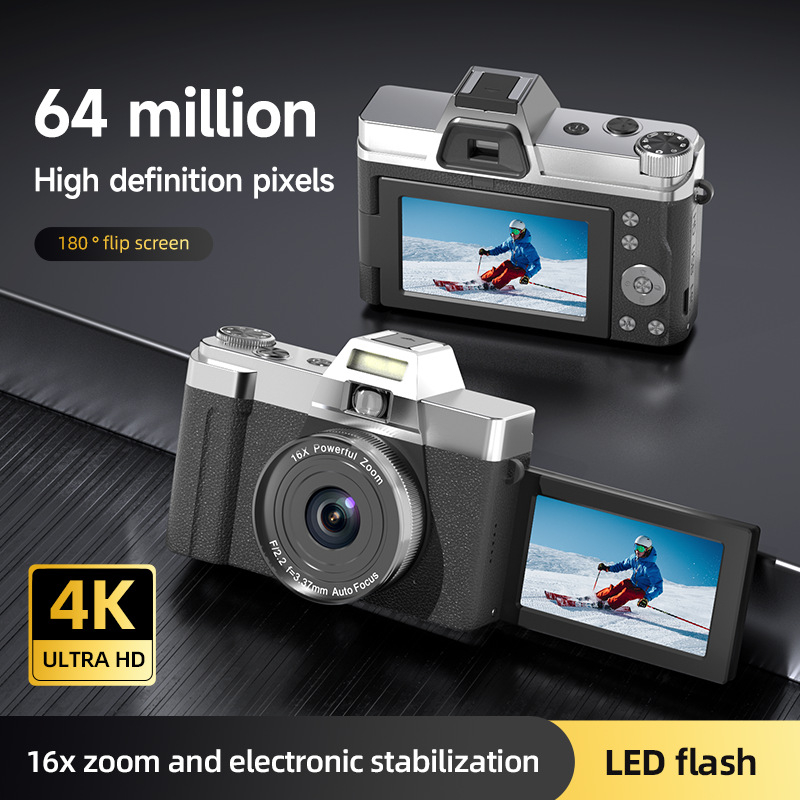 Cameră digitală fără oglindă 4K cu ecran tactil, macro, 16x zoom optic, obiectiv periskop