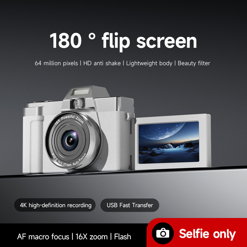 Cameră digitală fără oglindă 4K cu ecran tactil, macro, 16x zoom optic, obiectiv periskop