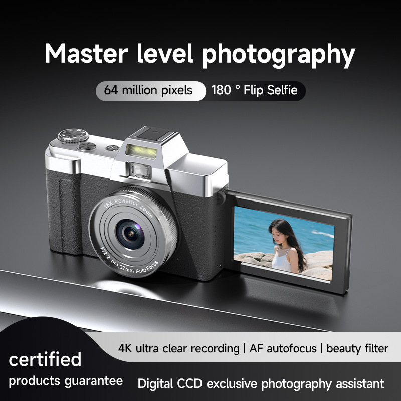 Cameră digitală fără oglindă 4K cu ecran tactil, macro, 16x zoom optic, obiectiv periskop