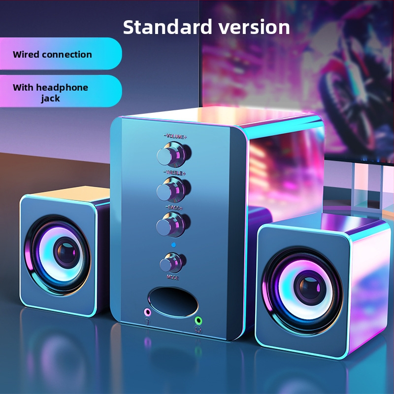 Datoru skaļruņi SADA D-202, 2.1 kanālu, USB barošana, 3,4 mm ieeja, frekvenču diapazons 60 Hz–15 kHz, SNR ≥70 dB