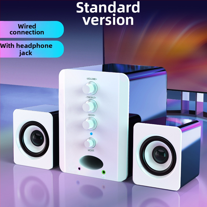 Datoru skaļruņi SADA D-202, 2.1 kanālu, USB barošana, 3,4 mm ieeja, frekvenču diapazons 60 Hz–15 kHz, SNR ≥70 dB