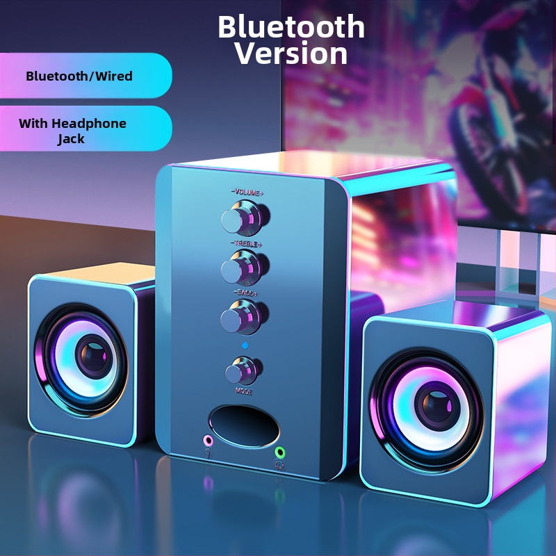 Datoru skaļruņi SADA D-202, 2.1 kanālu, USB barošana, 3,4 mm ieeja, frekvenču diapazons 60 Hz–15 kHz, SNR ≥70 dB