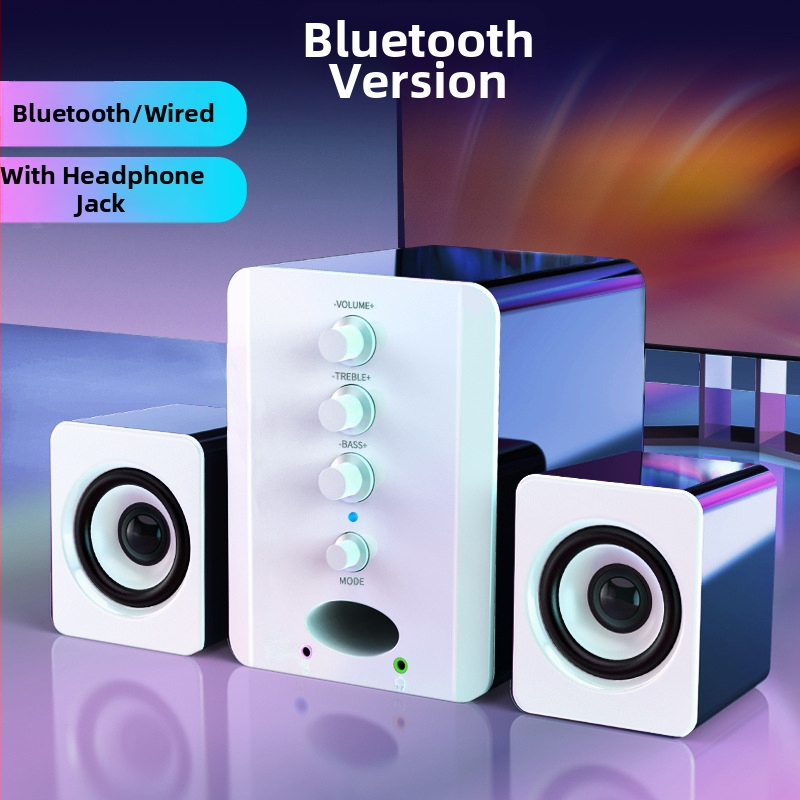 Datoru skaļruņi SADA D-202, 2.1 kanālu, USB barošana, 3,4 mm ieeja, frekvenču diapazons 60 Hz–15 kHz, SNR ≥70 dB