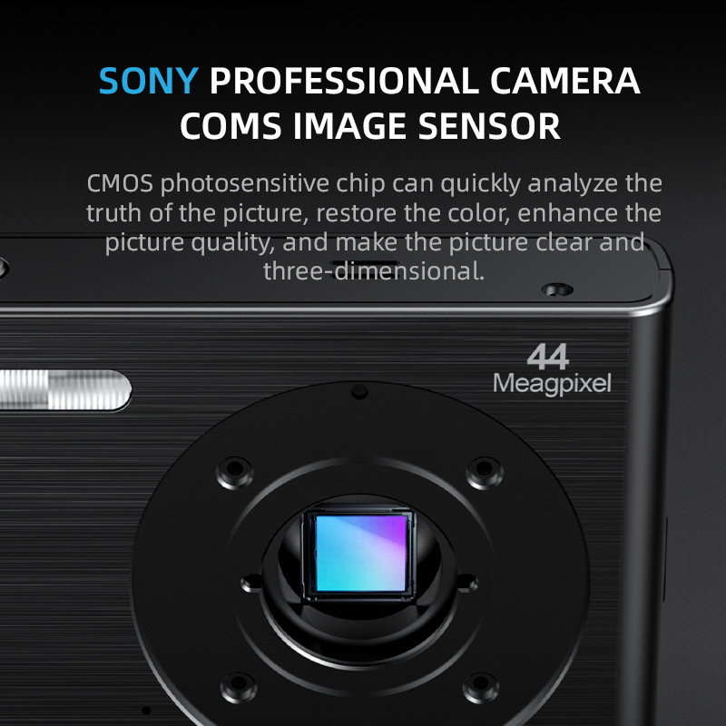 Дигитална камера за селфи (4K видеозапис, CMOS сензор, 24 MP, електронна стабилизация, TF карта)