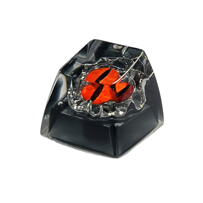 Capă cheie din rășină epoxidică pentru tastatură mecanică – design Halloween cu ochi de demon, realizare manuală, model KK-cokio 91h