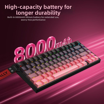 Beat75 магнитна ос клавиатура — безжична трирежимна (жично, Bluetooth, 2.4G), 8K опрашване, цифрова клавиатура, RGB подсветка, ниска латентност