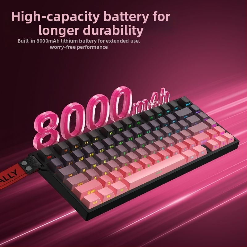 Beat75 магнитна ос клавиатура — безжична трирежимна (жично, Bluetooth, 2.4G), 8K опрашване, цифрова клавиатура, RGB подсветка, ниска латентност