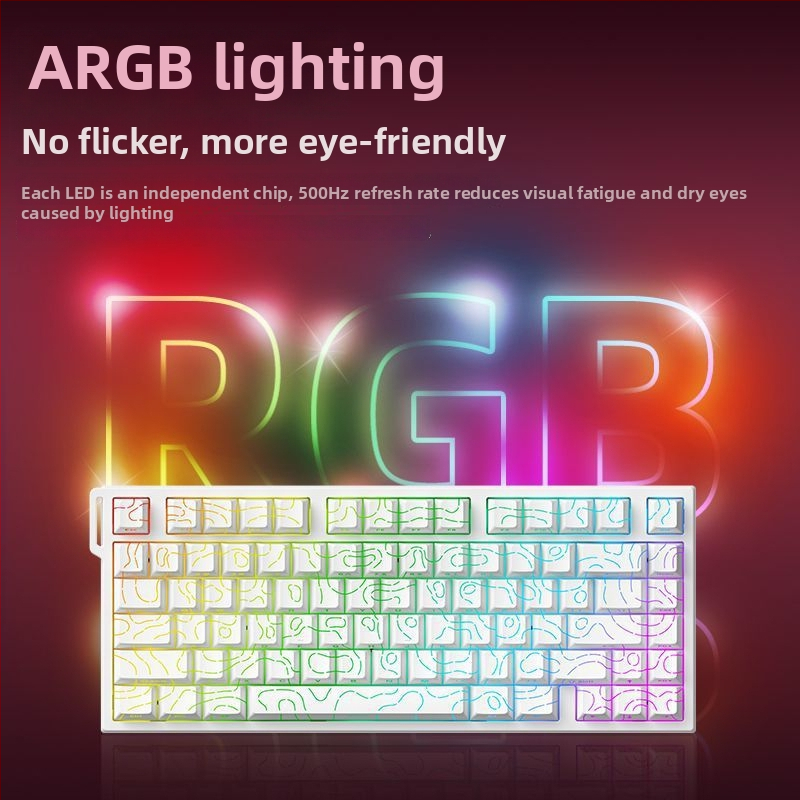 Beat75 магнитна ос клавиатура — безжична трирежимна (жично, Bluetooth, 2.4G), 8K опрашване, цифрова клавиатура, RGB подсветка, ниска латентност