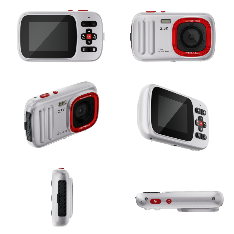 Дигитална камера 72MP, 2,4-инчов дисплей, 16x увеличение, снимане и видеозапис, MP3 плеър