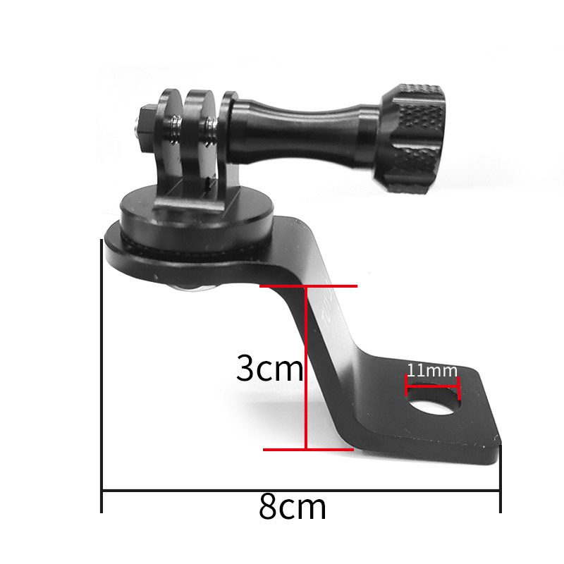 TUYU suport din aliaj de aluminiu pentru oglinda retrovizoare a motocicletei, compatibil GoPro, DJI Osmo Action și Yi Action Camera