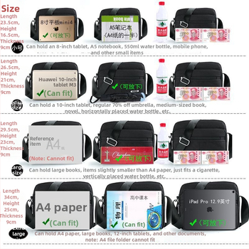 Férfi PU válltáska — vízálló, Oxford béléssel, szabadidős utazásokhoz, nyár 2024