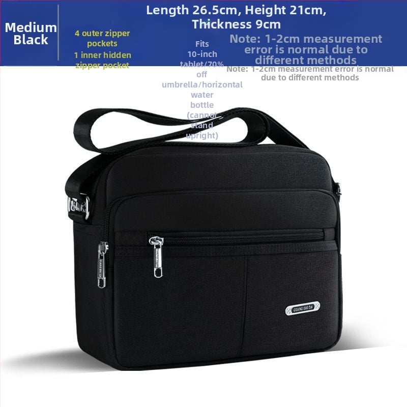 Férfi PU válltáska — vízálló, Oxford béléssel, szabadidős utazásokhoz, nyár 2024