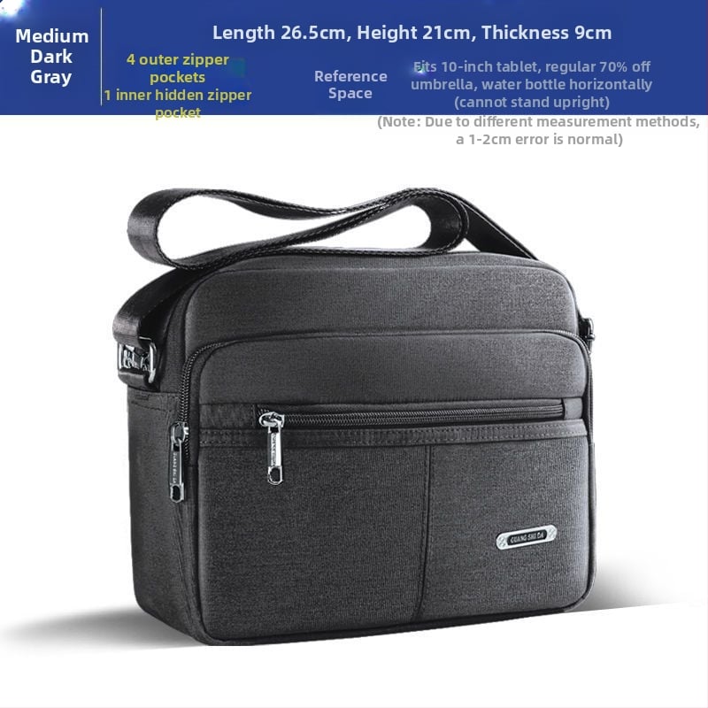 Férfi PU válltáska — vízálló, Oxford béléssel, szabadidős utazásokhoz, nyár 2024