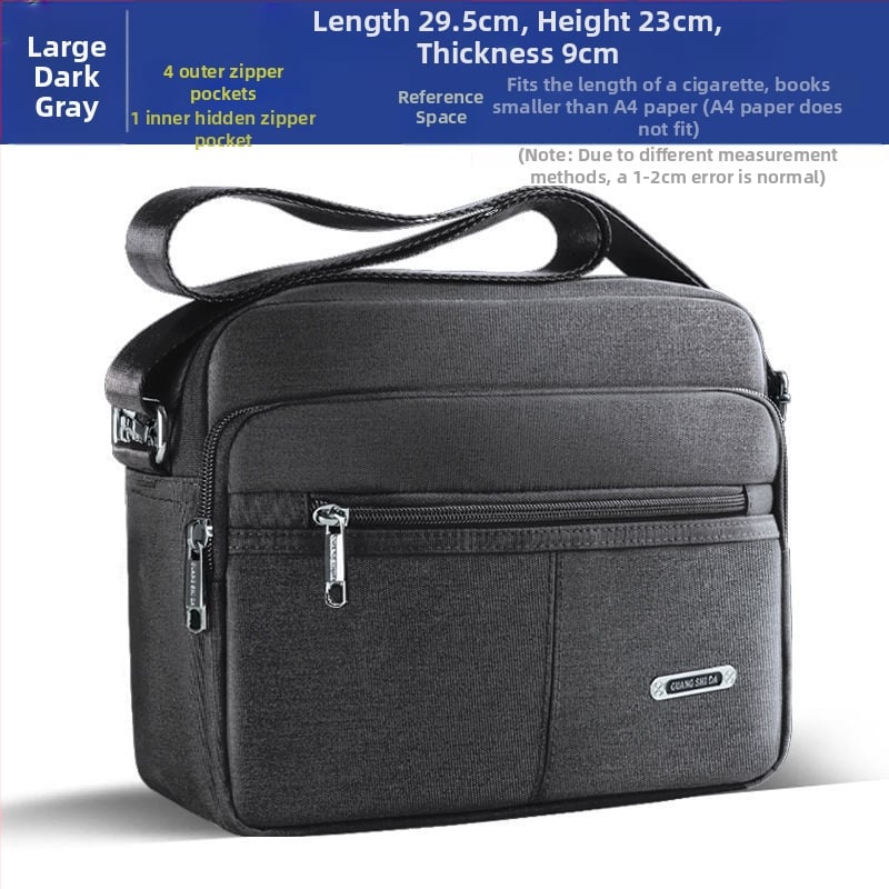 Férfi PU válltáska — vízálló, Oxford béléssel, szabadidős utazásokhoz, nyár 2024