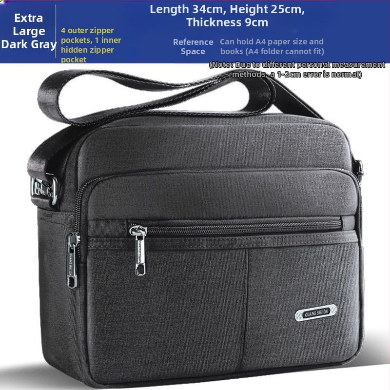 Férfi PU válltáska — vízálló, Oxford béléssel, szabadidős utazásokhoz, nyár 2024