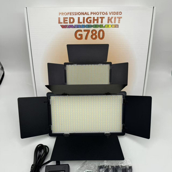 Фотографска запълваща светлина G780/G980 – преносимо външно осветление с три температури на цвета, мощност 10–50W, напрежение 110–220V