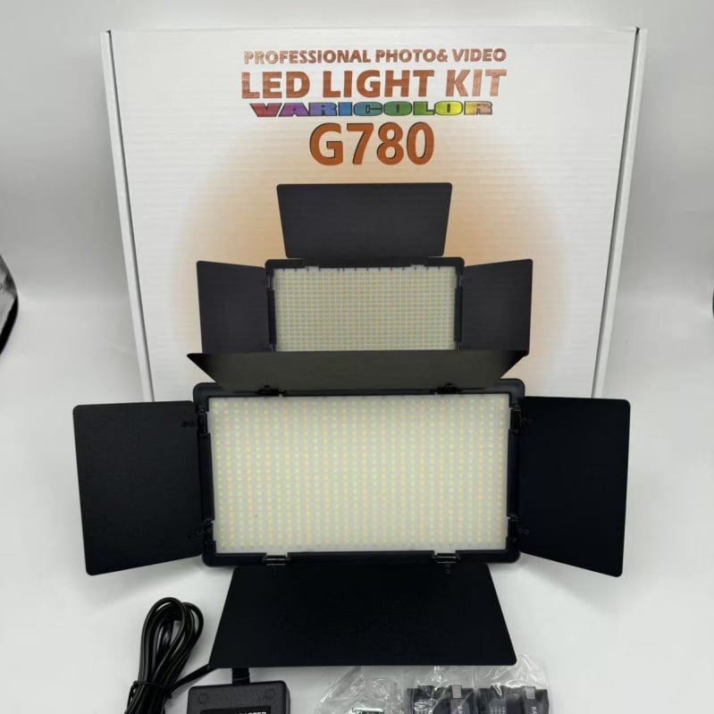 Фотографска запълваща светлина G780/G980 – преносимо външно осветление с три температури на цвета, мощност 10–50W, напрежение 110–220V