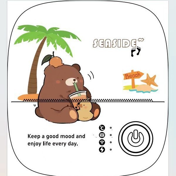 Мини принтер за котешки стикери – портативен Bluetooth термичен принтер, ширина печати 5,7 см, 1 ролка хартия, захранване 3,7V, съвместим с iOS и Android