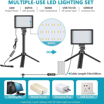 LED dopunsko svjetlo WR-009, 10W, 5V 2A, stolna upotreba
