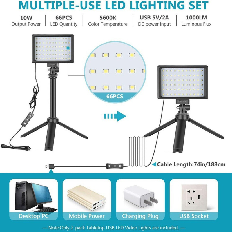 LED dopunsko svjetlo WR-009, 10W, 5V 2A, stolna upotreba