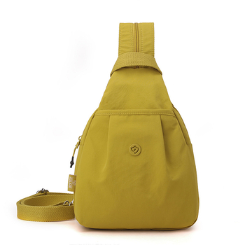 JIELANGSHI Раница за свободното време от нейлон с цип, триизмерен външен дизайн, полиестерна подплата, джоб за телефон, лято 2025