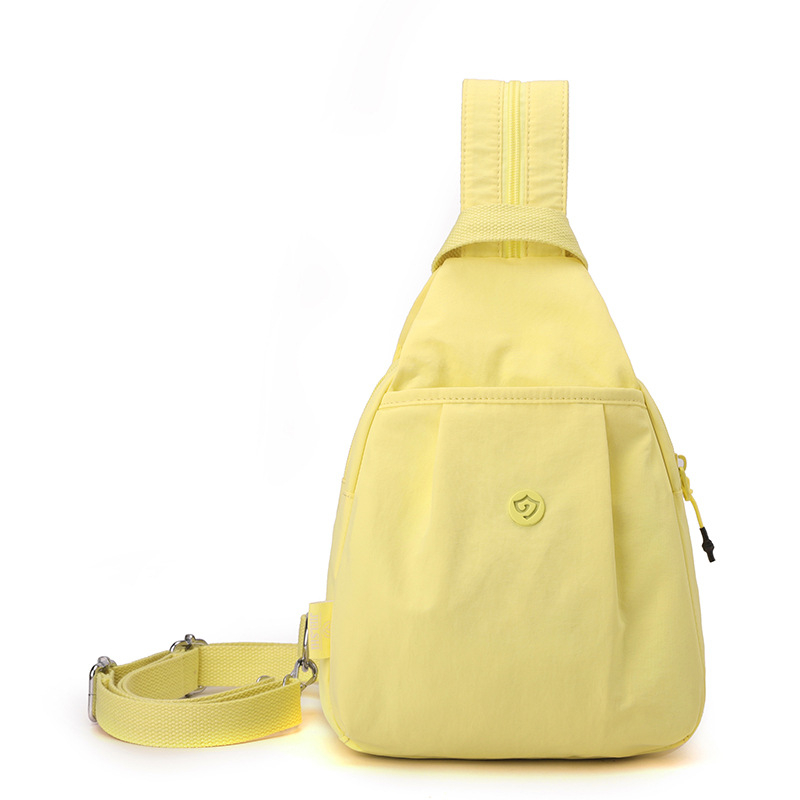 JIELANGSHI Раница за свободното време от нейлон с цип, триизмерен външен дизайн, полиестерна подплата, джоб за телефон, лято 2025