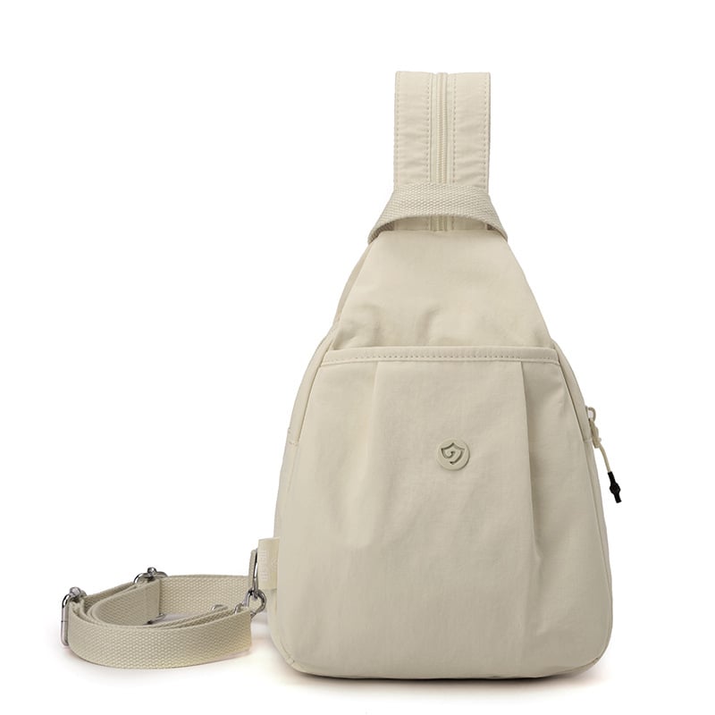 JIELANGSHI Раница за свободното време от нейлон с цип, триизмерен външен дизайн, полиестерна подплата, джоб за телефон, лято 2025