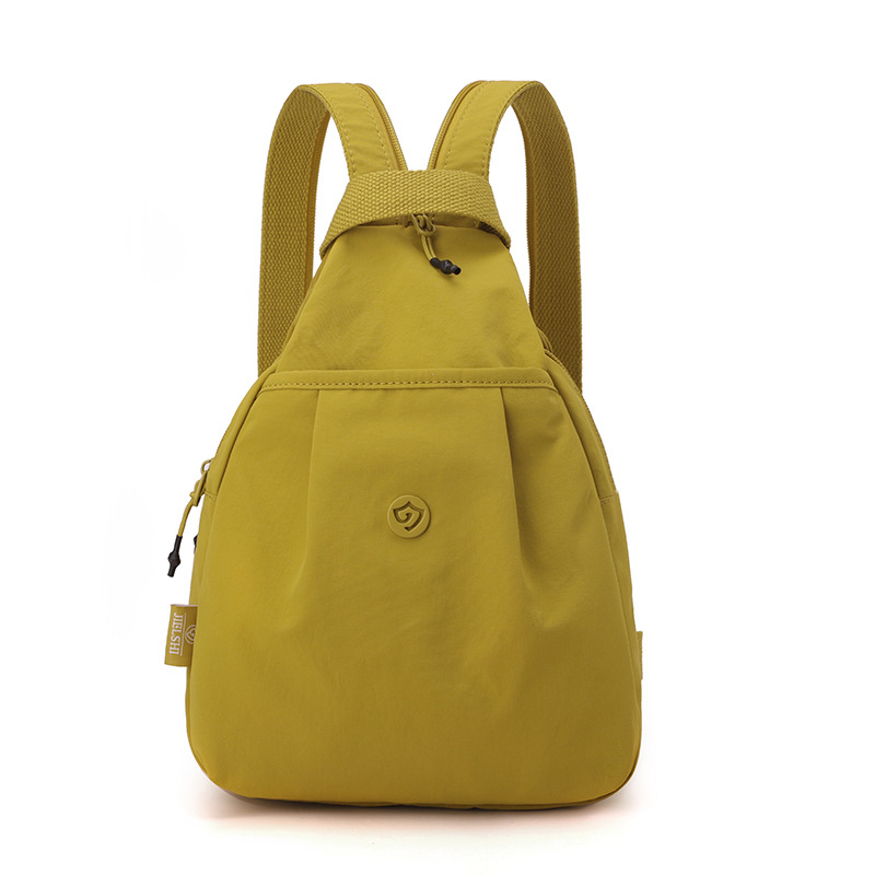 JIELANGSHI Раница за свободното време от нейлон с цип, триизмерен външен дизайн, полиестерна подплата, джоб за телефон, лято 2025