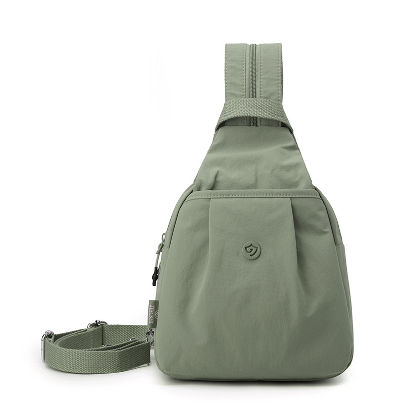 JIELANGSHI Раница за свободното време от нейлон с цип, триизмерен външен дизайн, полиестерна подплата, джоб за телефон, лято 2025