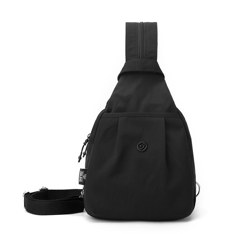 JIELANGSHI Раница за свободното време от нейлон с цип, триизмерен външен дизайн, полиестерна подплата, джоб за телефон, лято 2025