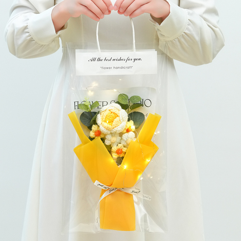 Слънчогледов изкуствен букет - ръчно изработен от Muyi; подарък за Деня на учителя.