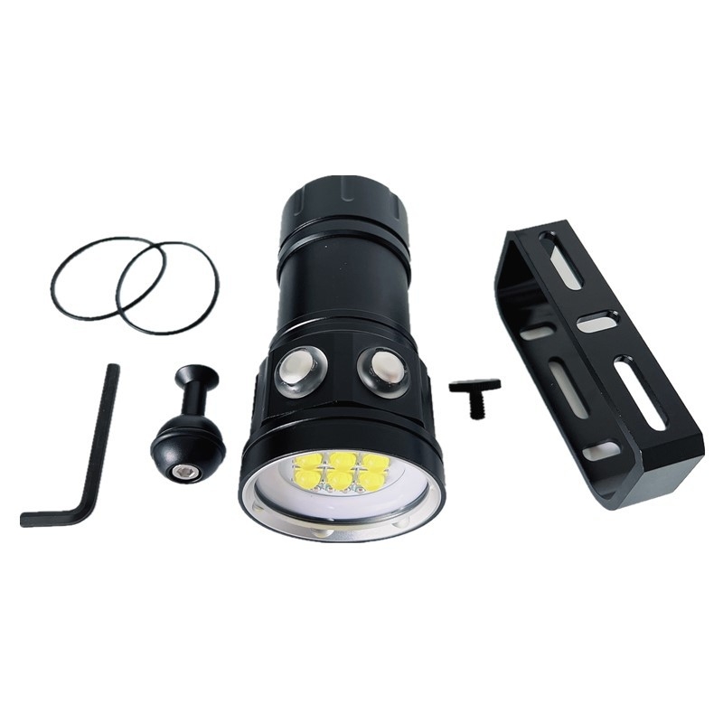 Lampa subacvatică LED pentru scufundări, 150W, corp din aliaj de aluminiu, baterie 18650, rază până la 50 m