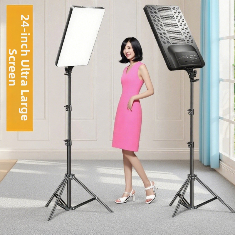 Lumină LED pentru streaming live RL-24, 80W, 220V, sursă LED, trei temperaturi de culoare