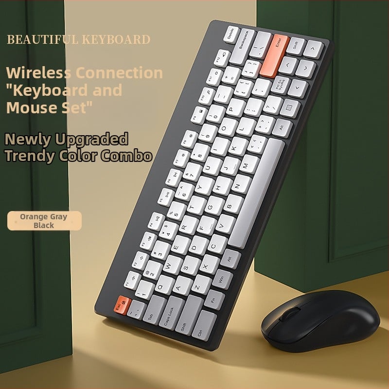 Клавиатура и мишка с кабел, 68 клавиши, USB, ABS корпус, кабел около 1,5 м, без подсветка