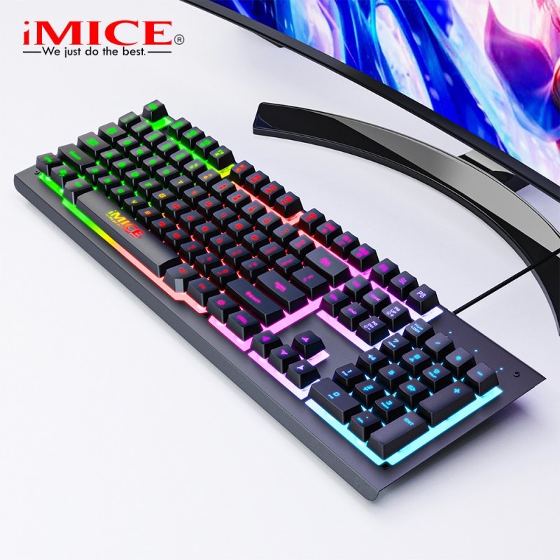 IMICE set 4IN1 de gaming: tastatură, mouse, headset și mouse pad, iluminare de fundal, 3200 DPI