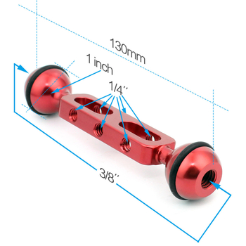 Víz alatti világító kar 1 hüvelykes gömbfejjel és 1/4-es adapterrel, alumínium ötvözet, modell A13/A20