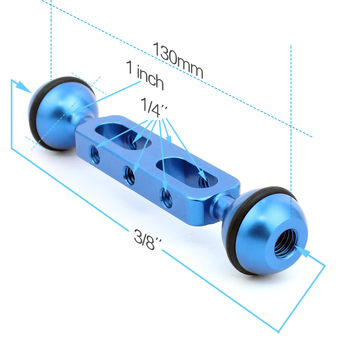 Víz alatti világító kar 1 hüvelykes gömbfejjel és 1/4-es adapterrel, alumínium ötvözet, modell A13/A20