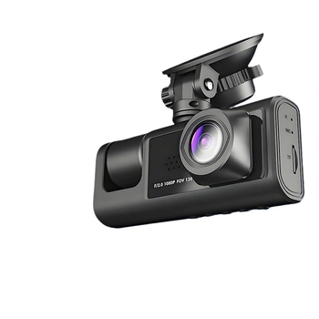 Camera de bord cu trei camere, înregistrare panoramică 360°, viziune nocturnă infraroșu, video 1080p, stocare 256GB