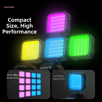 Lampa LED de umplere pentru fotografie — RGB, compactă, utilizare manuală, trei temperaturi ale culorii, ≤10W, 5V