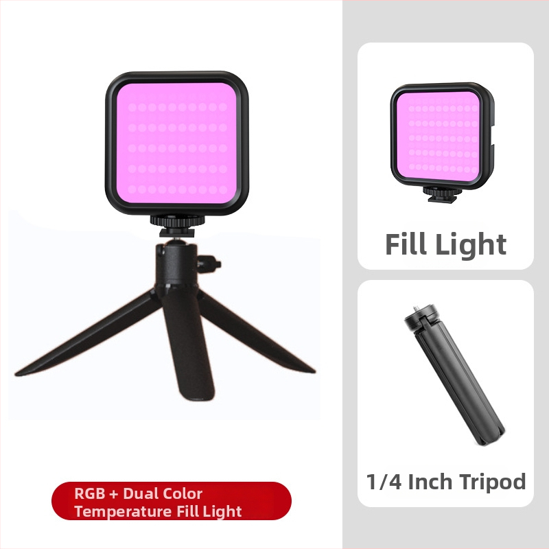 Lampa LED de umplere pentru fotografie — RGB, compactă, utilizare manuală, trei temperaturi ale culorii, ≤10W, 5V