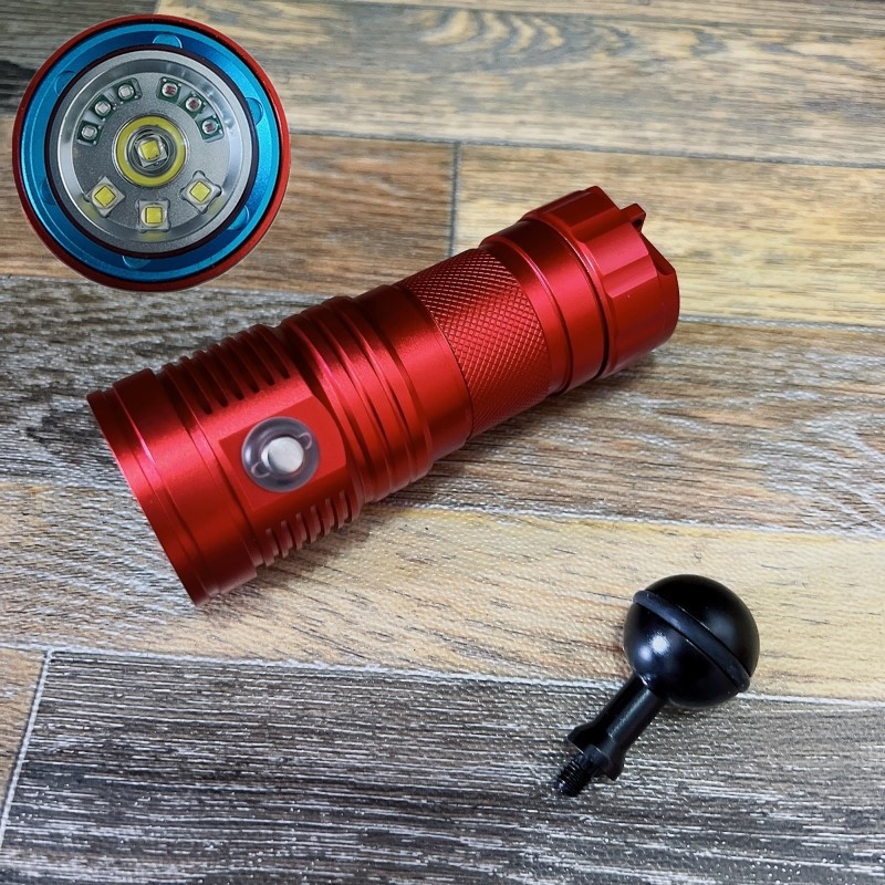Podvodno osvjetljenje za fotografiju – LED, aluminijsko legura kućište, 30W, baterija 26650, domet do 50 m
