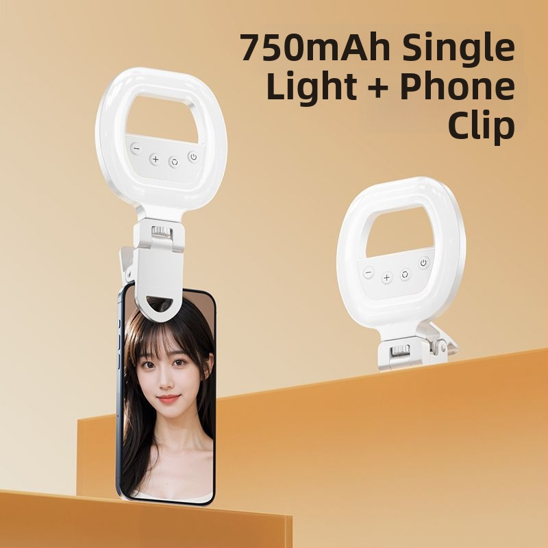W66 Lampa LED inelar cu clips pentru fotografiere — iluminator portabil pentru selfie și streaming live, sub 10W, 110V