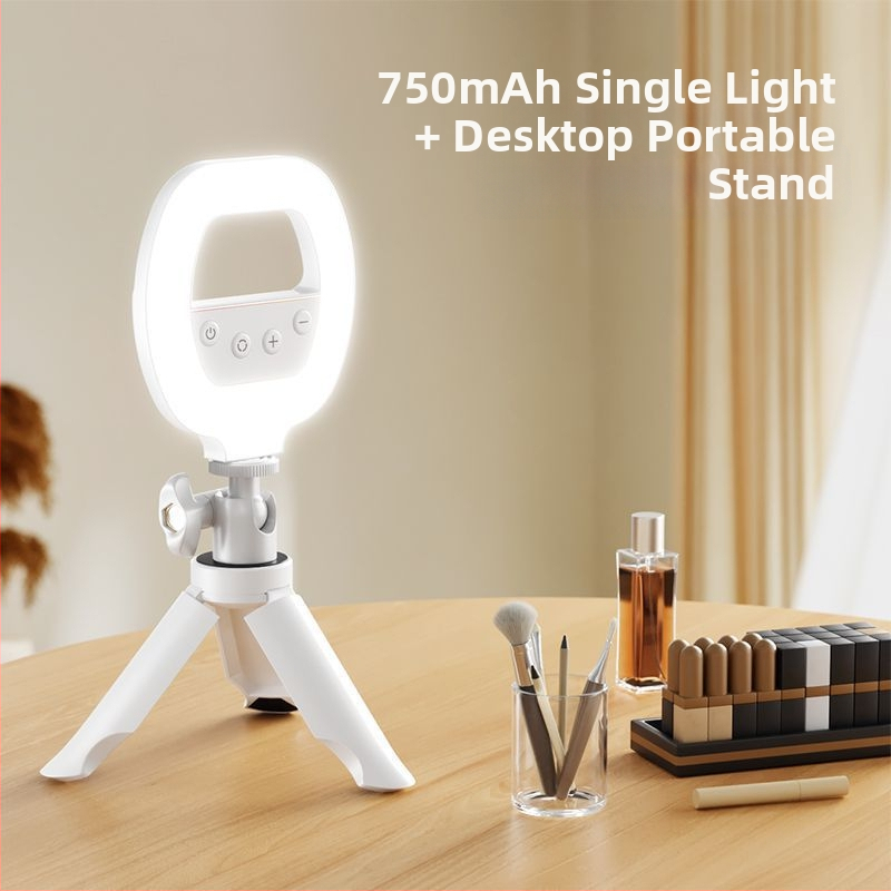 W66 Lampa LED inelar cu clips pentru fotografiere — iluminator portabil pentru selfie și streaming live, sub 10W, 110V